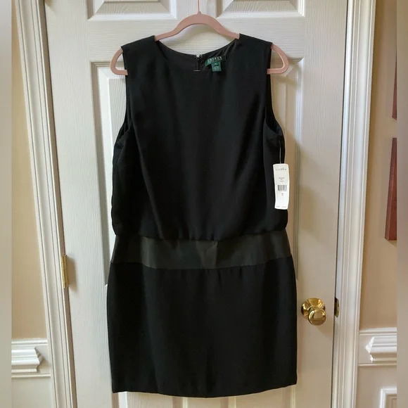 NWT Ralph Lauren Professional Black Dress | Size 16 - Picture 3 of 5